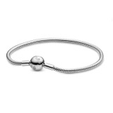 （high）1pcs European Style Buckle Charm 925 Silver Snake Chain Bracelet & Bangle Chain Charm