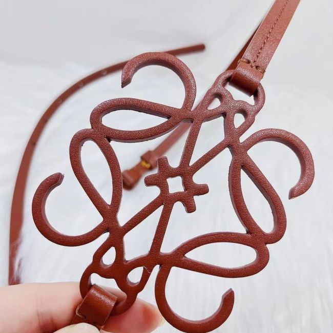 Leather hollow pattern belt