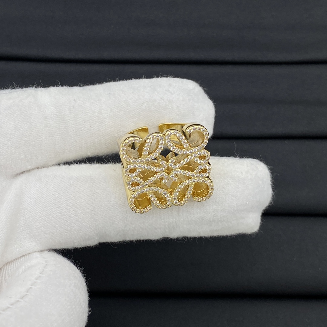 Women's Ring Fashion Letter Brass Material Ring