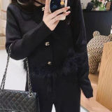 Winter college style slim   long sleeved knitted sweater