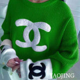 Winter college style slim   long sleeved knitted sweater