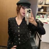 Winter college style slim   long sleeved knitted sweater