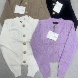 Winter college style slim   long sleeved knitted sweater