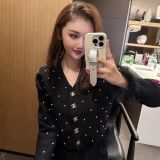 Winter college style slim   long sleeved knitted sweater