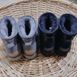 Winter new retro style thick soled fashion simple warm snow boots  kids women's shoes(no box)