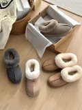 Winter new retro style thick soled fashion simple warm snow boots  kids women's shoes(no box)