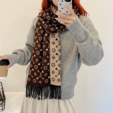 Autumn And Winter New Scarf Gift Style Double-sided Letter Cashmere All-match Warm Shawl
