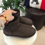 Winter new retro style thick soled fashion simple warm snow boots  kids women's shoes(no box)