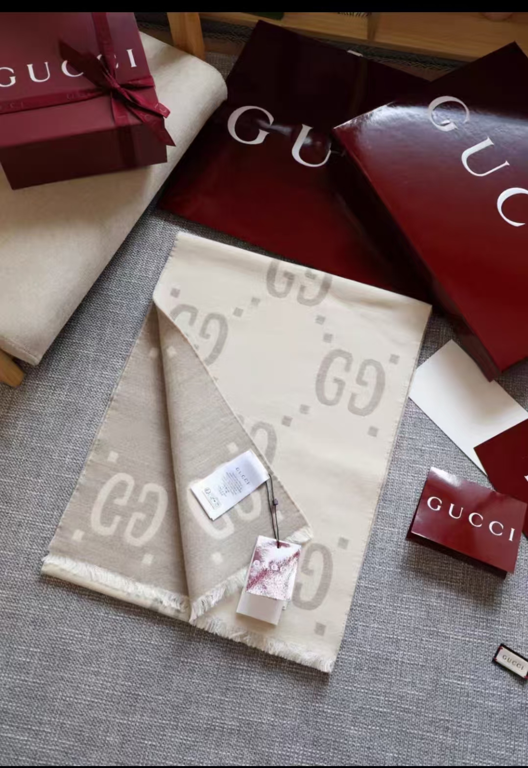 Autumn And Winter New Scarf Gift Style Double-sided Letter Cashmere All-match Warm Shawl