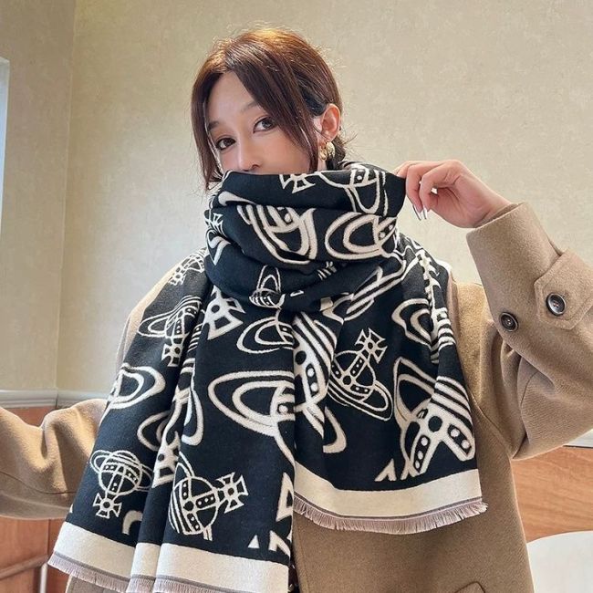 Autumn And Winter New Scarf Gift Style Double-sided Cashmere All-match Warm Shawl