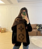 (gift with box)Autumn And Winter New Scarf Gift Style Double-sided Letter Cashmere All-match Warm Shawl