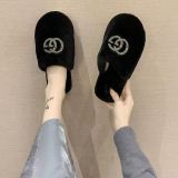 Fall/winter Letter Trend Fashion Wool Drag Casual Home Open Slippers
