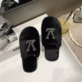 Fall/winter Letter Trend Fashion Wool Drag Casual Home Open Slippers