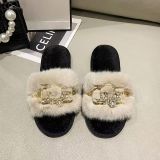 Fall/winter Letter Trend Fashion Wool Drag Casual Home Open Slippers
