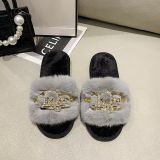 Fall/winter Letter Trend Fashion Wool Drag Casual Home Open Slippers