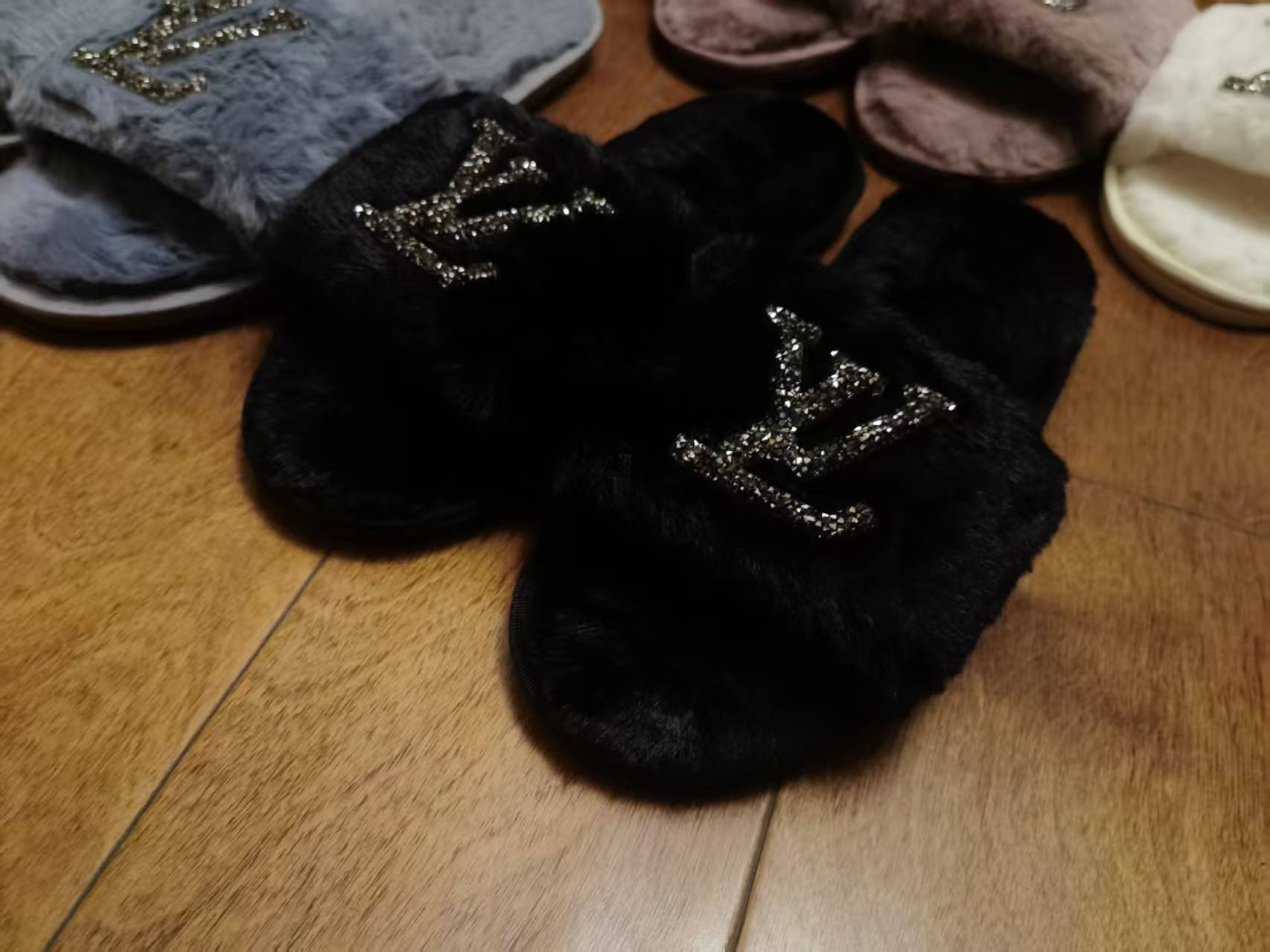 Fall/winter Letter Trend Fashion Wool Drag Casual Home Open Slippers