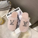 Fall/winter Letter Trend Fashion Wool Drag Casual Home Open Slippers