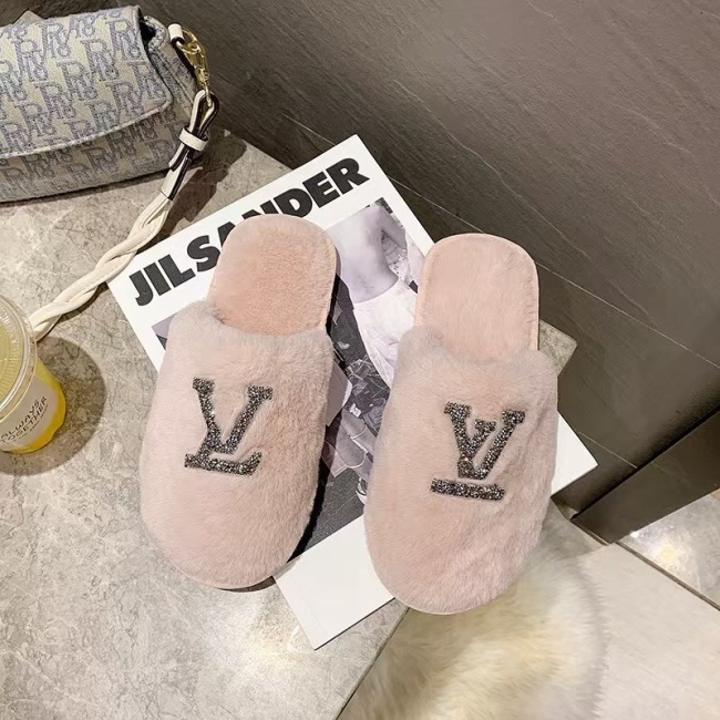 Fall/winter Letter Trend Fashion Wool Drag Casual Home Open Slippers