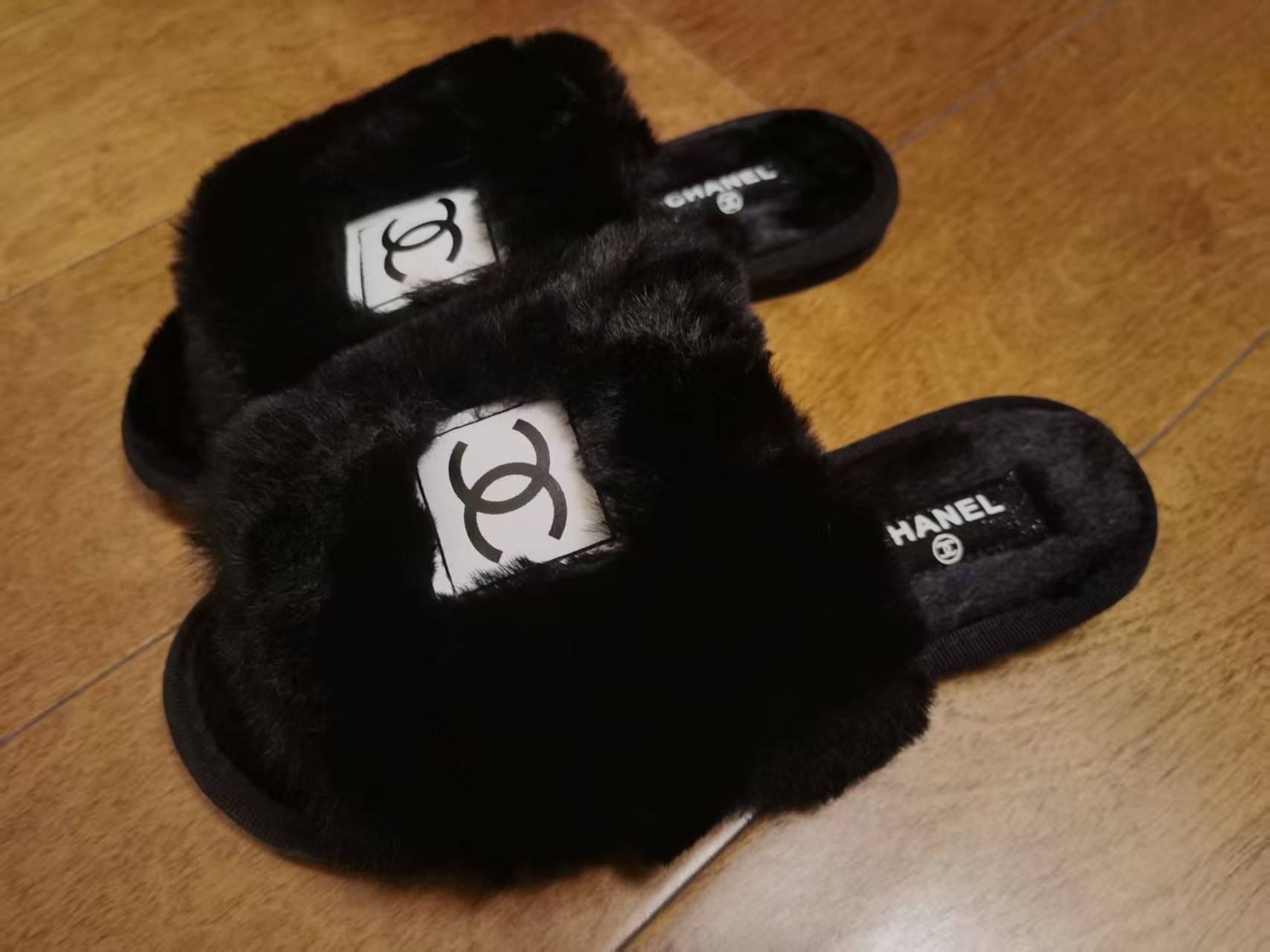 Fall/winter Letter Trend Fashion Wool Drag Casual Open Slippers