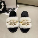 Fall/winter Letter Trend Fashion Wool Drag Casual Home Open Slippers