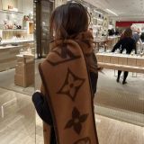 (gift with box)Autumn And Winter New Scarf Gift Style Double-sided Letter Cashmere All-match Warm Shawl