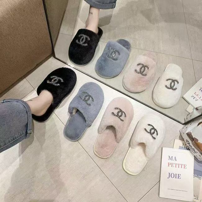 Fall/winter Letter Trend Fashion Wool Drag Casual Home Open Slippers