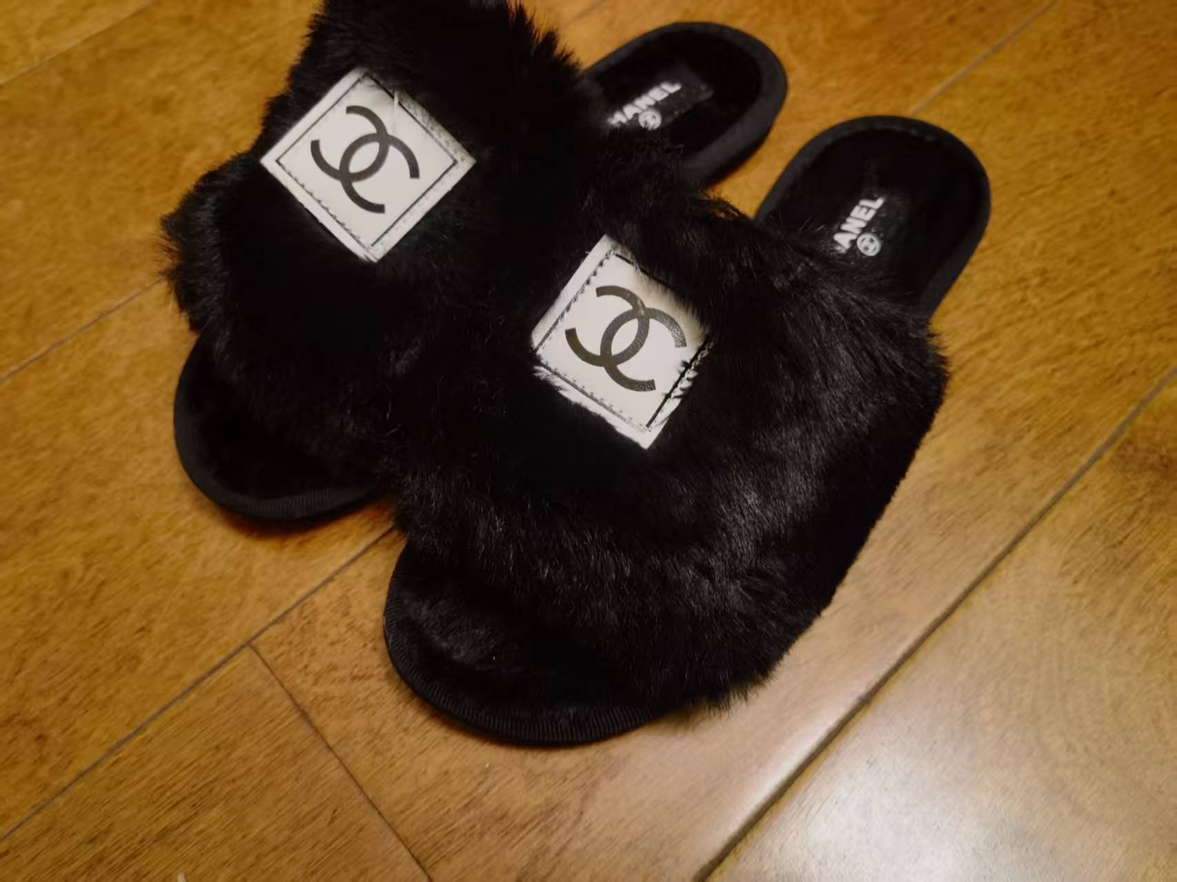 Fall/winter Letter Trend Fashion Wool Drag Casual Open Slippers