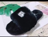 Fall/winter Letter Trend Fashion Wool Drag Casual Open Slippers