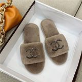 Fall/winter Letter Trend Fashion Wool Drag Casual Home Open Slippers