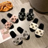 Fall/winter Letter Trend Fashion Wool Drag Casual Home Open Slippers
