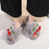 Fall/winter Letter Trend Fashion Wool Drag Casual Home Open Slippers
