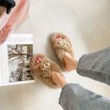 Fall/winter Letter Trend Fashion Wool Drag Casual Home Open Slippers