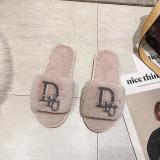 Fall/winter Letter Trend Fashion Wool Drag Casual Home Open Slippers