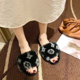 Fall/winter Letter Trend Fashion Wool Drag Casual Home Open Slippers
