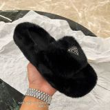 Fall/winter Letter Trend Fashion Wool Drag Casual Home Open Slippers