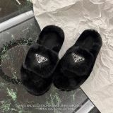 Fall/winter Letter Trend Fashion Wool Drag Casual Home Open Slippers