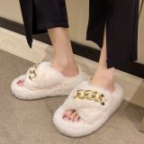 Fall/winter Letter Trend Fashion Wool Drag Casual Home Open Slippers