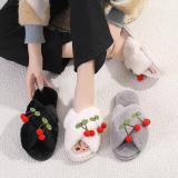 Fall/winter Letter Trend Fashion Wool Drag Casual Home Open Slippers