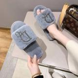 Fall/winter Letter Trend Fashion Wool Drag Casual Home Open Slippers