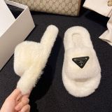 Fall/winter Letter Trend Fashion Wool Drag Casual Home Open Slippers