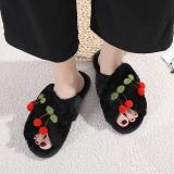 Fall/winter Letter Trend Fashion Wool Drag Casual Home Open Slippers