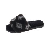 Fall/winter Letter Trend Fashion Wool Drag Casual Home Open Slippers