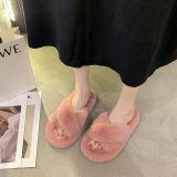 Fall/winter Letter Trend Fashion Wool Drag Casual Home Open Slippers