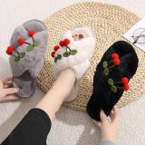 Fall/winter Letter Trend Fashion Wool Drag Casual Home Open Slippers
