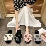 Fall/winter Letter Trend Fashion Wool Drag Casual Home Open Slippers