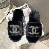 Fall/winter Letter Trend Fashion Wool Drag Casual Home Open Slippers