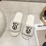 Fall/winter Letter Trend Fashion Wool Drag Casual Home Open Slippers