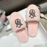 Fall/winter Letter Trend Fashion Wool Drag Casual Home Open Slippers