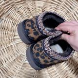 Winter new retro style thick soled fashion simple warm snow boots  kids women's shoes(no box)