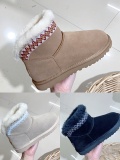 Winter new retro style thick soled fashion simple warm snow boots kids women's shoes(no box)